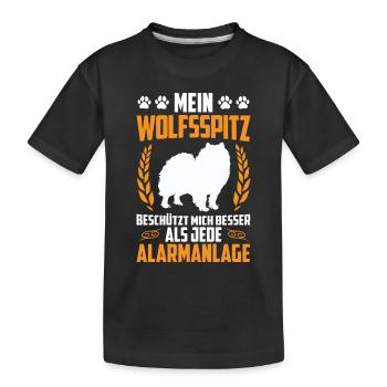 Wolfspitz est meilleur qu’Alarm Keeshond - T-shirt bio Premium Enfant - noir - Devant