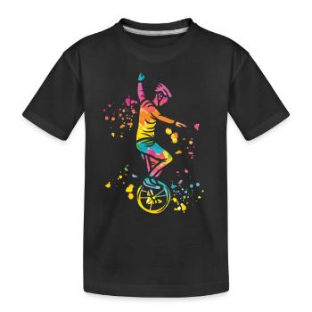 Unicycliste monocycle monocycle - T-shirt bio Premium Enfant - noir - Devant