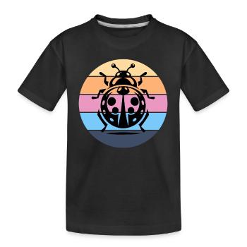 Ladybird - Kids' Premium Organic T-Shirt - black - Front