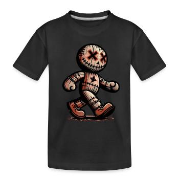 Voodoo Doll Halloween Costume Decoration Creepy - Kids' Premium Organic T-Shirt - black - Front