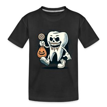 Undead Zombie Tooth Halloween Costume Decoration - Kids' Premium Organic T-Shirt - black - Front