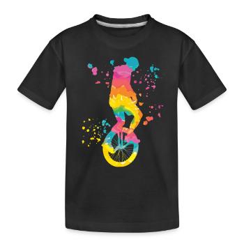 Unicycliste monocycle monocycle - T-shirt bio Premium Enfant - noir - Devant