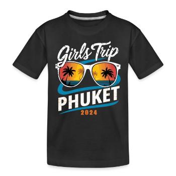 Girls Trip Phuket 2024 - Kinder Premium Bio T-Shirt - Schwarz - Vorne