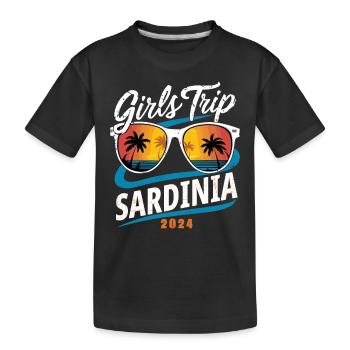 Girls Trip Sardinia 2024 - Kids' Premium Organic T-Shirt - black - Front