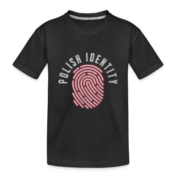 Polish Identity - Kids' Premium Organic T-Shirt - black - Front