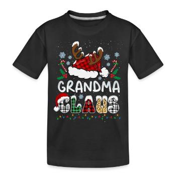 Grandma Claus Xmas Santa Hat Christmas - Kinder Premium Bio T-Shirt - Schwarz - Vorne