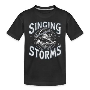 Sailors Sea Shanty Singing Ship Adventures - Kids' Premium Organic T-Shirt - black - Front