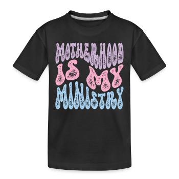 Mom Life Mama Mutterschaft Ist Mein Ministerium - Kinder Premium Bio T-Shirt - Schwarz - Vorne