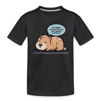 J’en ai marre de me réveiller et pas au Brésil - T-shirt bio Premium Enfant - noir - Devant