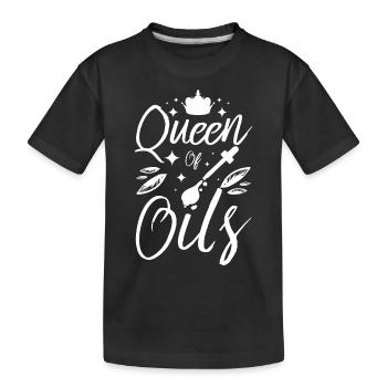Reine des huiles essentielles - T-shirt bio Premium Enfant - noir - Devant