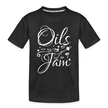 Les huiles essentielles sont ma confiture - T-shirt bio Premium Enfant - noir - Devant