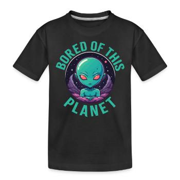 Marre de cette planète. - T-shirt bio Premium Enfant - noir - Devant