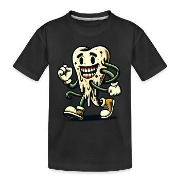 Halloween Hygiène Dentaire Drôle Dent Zombie - T-shirt bio Premium Enfant - noir - Devant