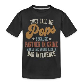 Ils m’appellent Pops Funny Father’s Day Pops - T-shirt bio Premium Enfant - noir - Devant