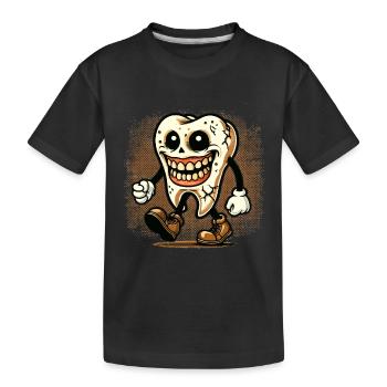 Halloween Hygiène Dentaire Drôle Dent Zombie - T-shirt bio Premium Enfant - noir - Devant