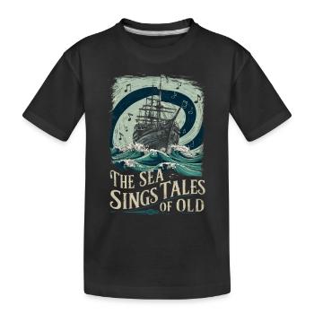 Sailors Sea Shanty Singing Ship Adventures - Kids' Premium Organic T-Shirt - black - Front