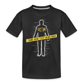 Victim Murder Mystery Dinner Outfit: Crime Scene - Kids' Premium Organic T-Shirt - black - Front