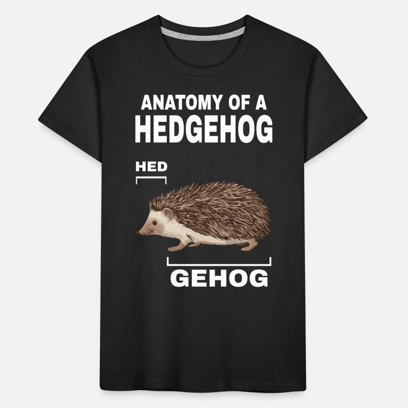 Anatomie eines Igels HED GEHOG Igel mit süßem Kinder Premium Bio T-Shirt