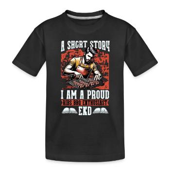 Ribs Barbecue A Short Story I Am A Barbecue Lover - Kinder Premium Bio T-Shirt - Schwarz - Vorne
