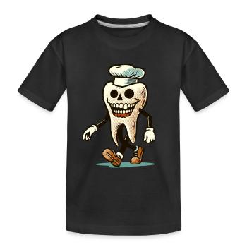 Halloween Hygiène Dentaire Drôle Dent Zombie - T-shirt bio Premium Enfant - noir - Devant