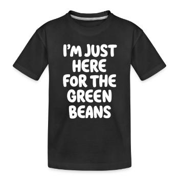 Grüne Bohnen - Kinder Premium Bio T-Shirt - Schwarz - Vorne