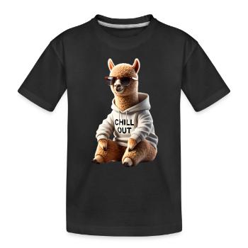 Drôle d’alpaga Chill Out Amoureux des animaux Chill - T-shirt bio Premium Enfant - noir - Devant