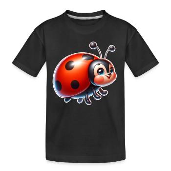 Ladybird - Kids' Premium Organic T-Shirt - black - Front