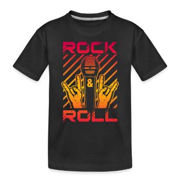 Rock & Roll - Kinder Premium Bio T-Shirt - Schwarz - Vorne