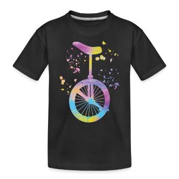 Unicyclist unicycle unicycle - Kids' Premium Organic T-Shirt - black - Front