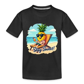 ANANAS - T-shirt bio Premium Enfant - noir - Devant