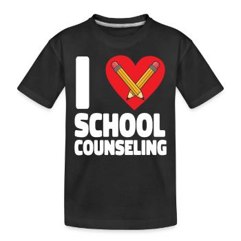 School Counselor Heart I (Heart) - Kinder Premium Bio T-Shirt - Schwarz - Vorne