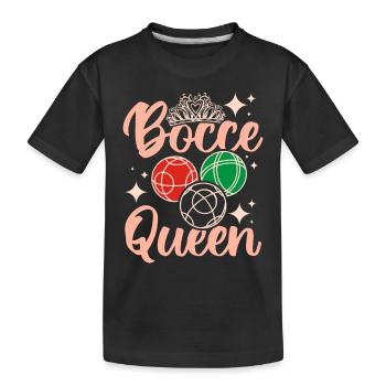 Backyard Game Sports Player Bocce Ball Queen - Kids' Premium Organic T-Shirt - black - Front