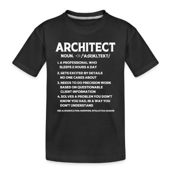 Architecte Architecture - T-shirt bio Premium Enfant - noir - Devant