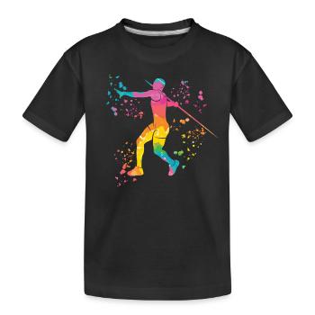 Lancer de javelot Colorsplash Lancer de javelot - T-shirt bio Premium Enfant - noir - Devant