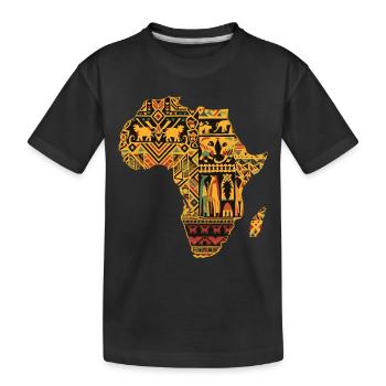 Couleur vive Africaine - T-shirt bio Premium Enfant - noir - Devant