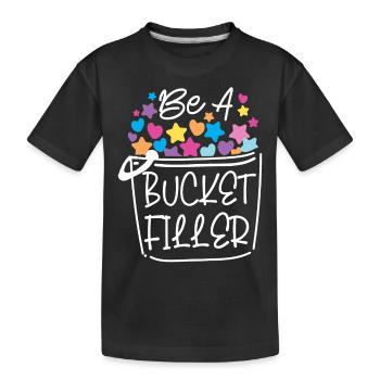 School Counselor Be A Bucket - Kids' Premium Organic T-Shirt - black - Front
