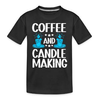 Fabricant de bougies Fabrication de bougies - T-shirt bio Premium Enfant - noir - Devant