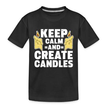 Fabricant de bougies Fabrication de bougies - T-shirt bio Premium Enfant - noir - Devant