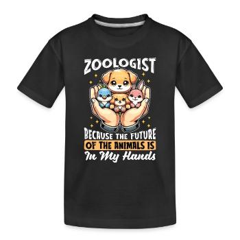 Zoologist Because The Future Animal Scientist - Kinder Premium Bio T-Shirt - Schwarz - Vorne