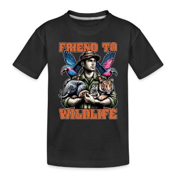 Zoologiste Ami de la faune Amoureux des animaux Zoologie - T-shirt bio Premium Enfant - noir - Devant