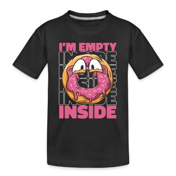 Je suis vide à l’intérieur de la machine à beignets Glazed Lover Donut - T-shirt bio Premium Enfant - noir - Devant