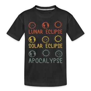 Éclipse Lunaire Solaire Apocalypse Événement Céleste - T-shirt bio Premium Enfant - noir - Devant