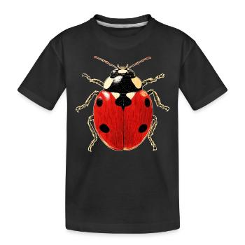 Marienkäfer Ladybug Insekten Bunt Süße Marienkäfer - Kinder Premium Bio T-Shirt - Schwarz - Vorne