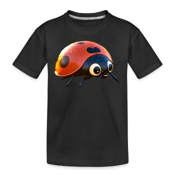 Marienkäfer Ladybug Insekten Bunt Süße Marienkäfer - Kinder Premium Bio T-Shirt - Schwarz - Vorne