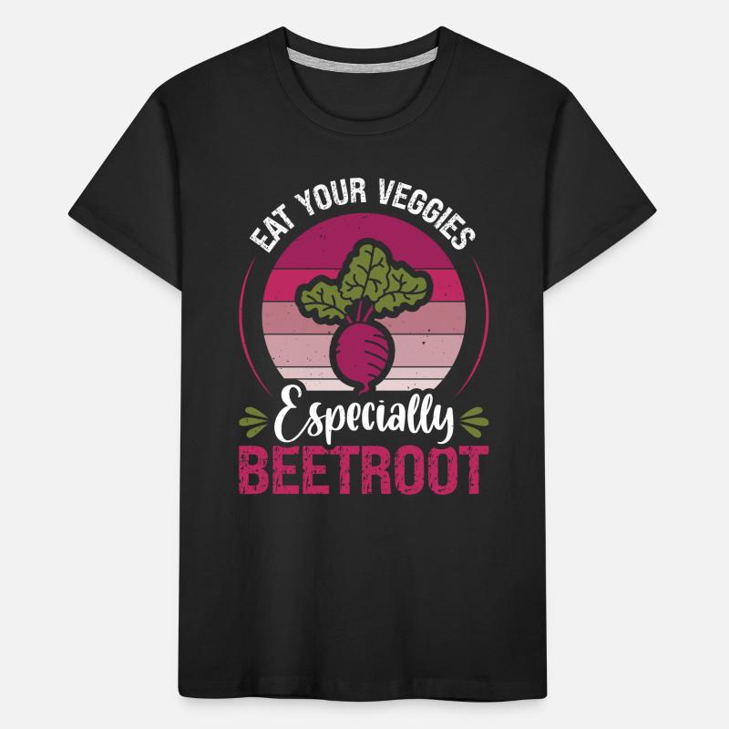 Beetroot Vegetables Eat Your Veggies Beetroot Kids' Premium Organic T-Shirt