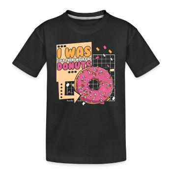 On m’a dit qu’il y aurait des beignets glacés - T-shirt bio Premium Enfant - noir - Devant