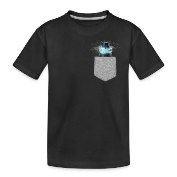 Mücke wird von elektronischem Insektenvernichter angezogen - Kinder Premium Bio T-Shirt - Schwarz - Vorne