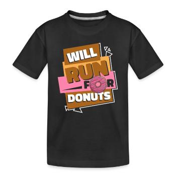 Va courir pour les beignets Doughnut Maker Glazed Lover - T-shirt bio Premium Enfant - noir - Devant