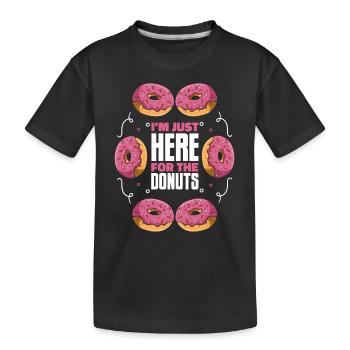 Nur hier für die Donuts Donuts Maker glasiert - Kinder Premium Bio T-Shirt - Schwarz - Vorne