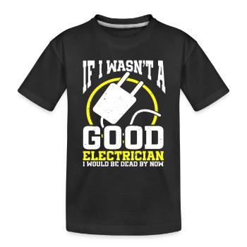 Électricien - T-shirt bio Premium Enfant - noir - Devant